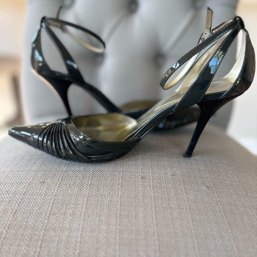 Guess Dark Gray Patent Leather Stilettos